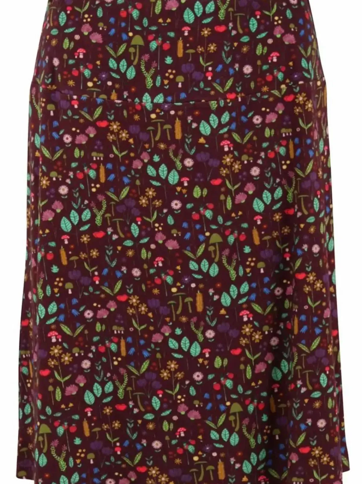 Danefæ Röcke>Danelissen Heavy Interlock Skirt Dark Bordeaux Botanical