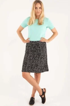 Danefæ Röcke>Danelissen Skirt Black/Offwhite Oats