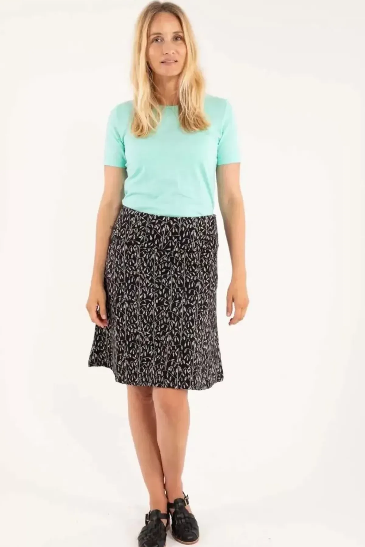 Danefæ Röcke>Danelissen Skirt Black/Offwhite Oats