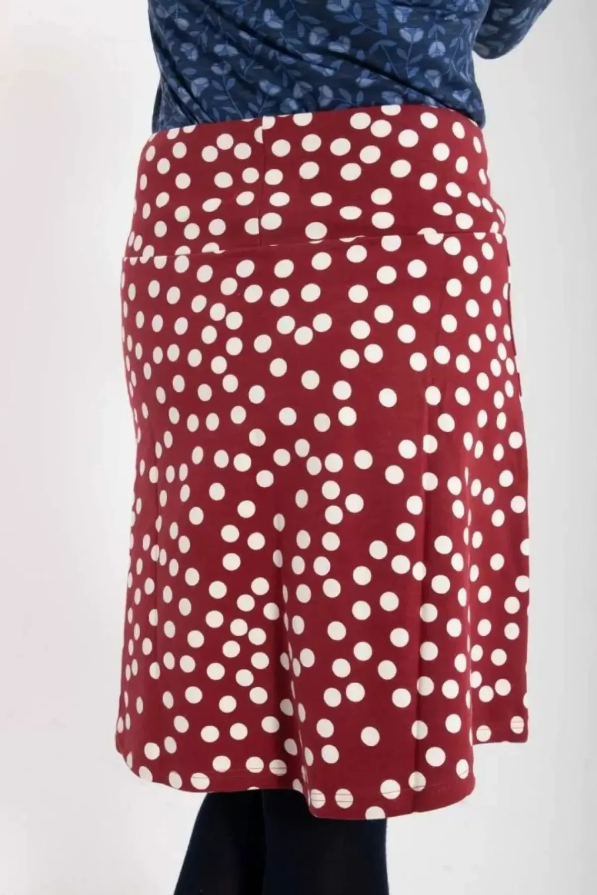 Danefæ Röcke>Danelissen Skirt Red Wine/Chalk Fundots
