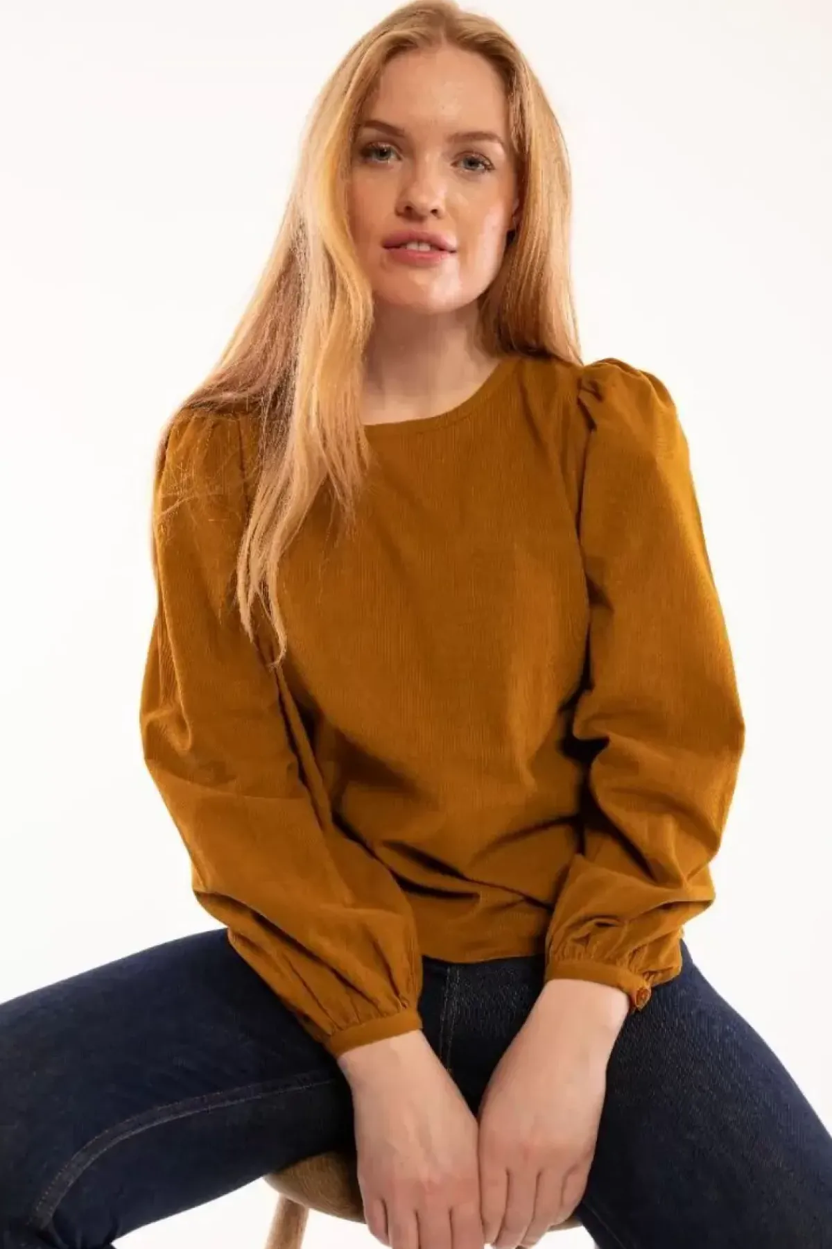 Danefæ Blusen>Danelouise Cord Shirt Mustard