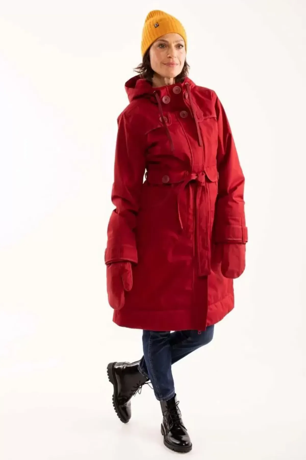 Danefæ Winterjacken>Danelse Stretch Winter Jacket Dark Red