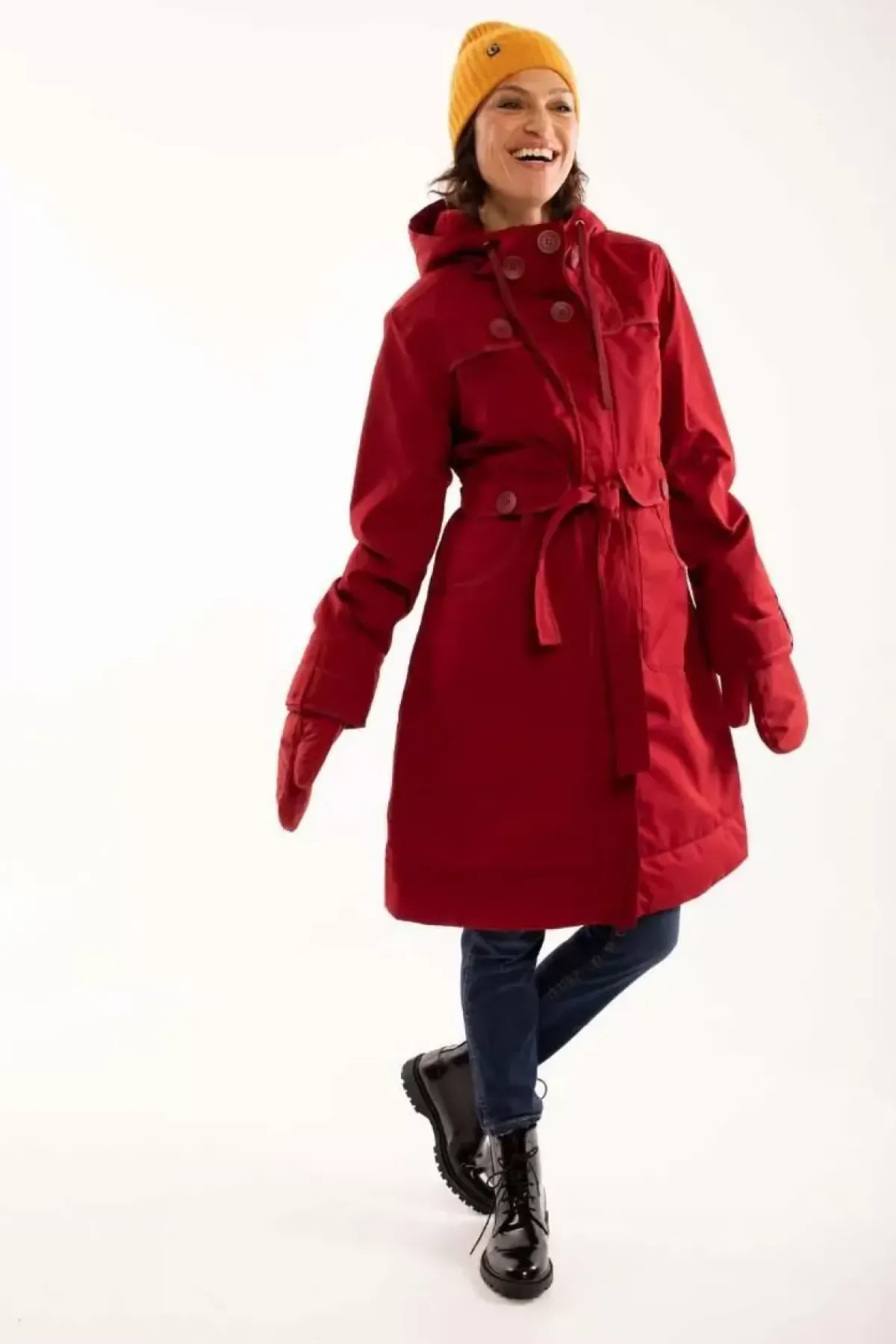 Danefæ Winterjacken>Danelse Stretch Winter Jacket Dark Red