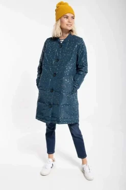 Danefæ Thermokleidung>Danelykke Thermo Jacket Deep Ocean Gold Confetti