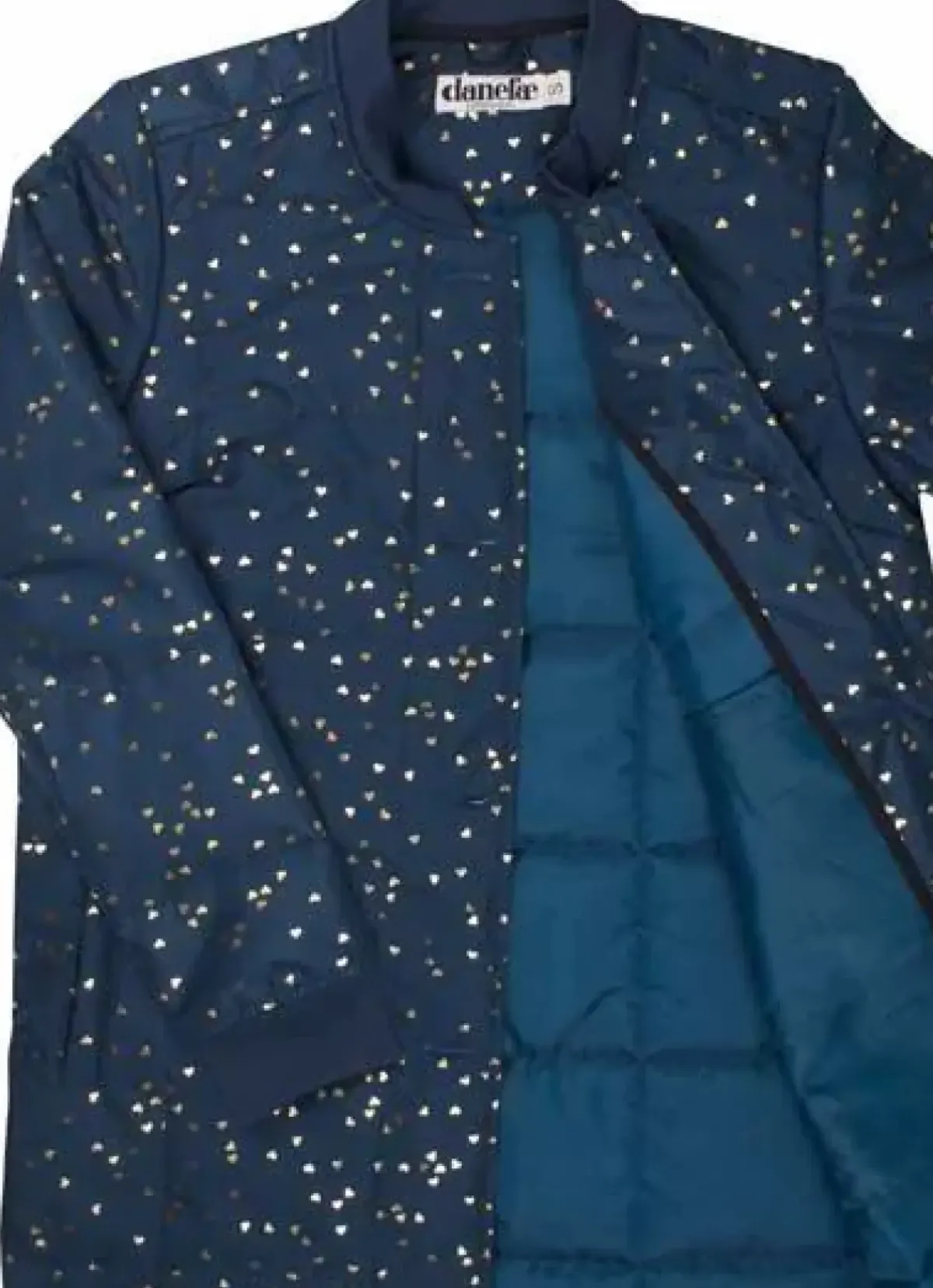 Danefæ Thermokleidung>Danelykke Thermo Jacket Deep Ocean Gold Confetti