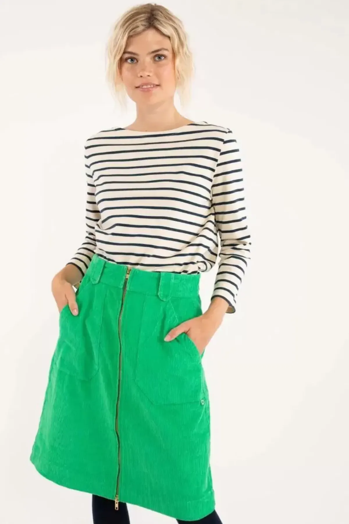 Danefæ Röcke>Danemadelaine Cord Skirt Green