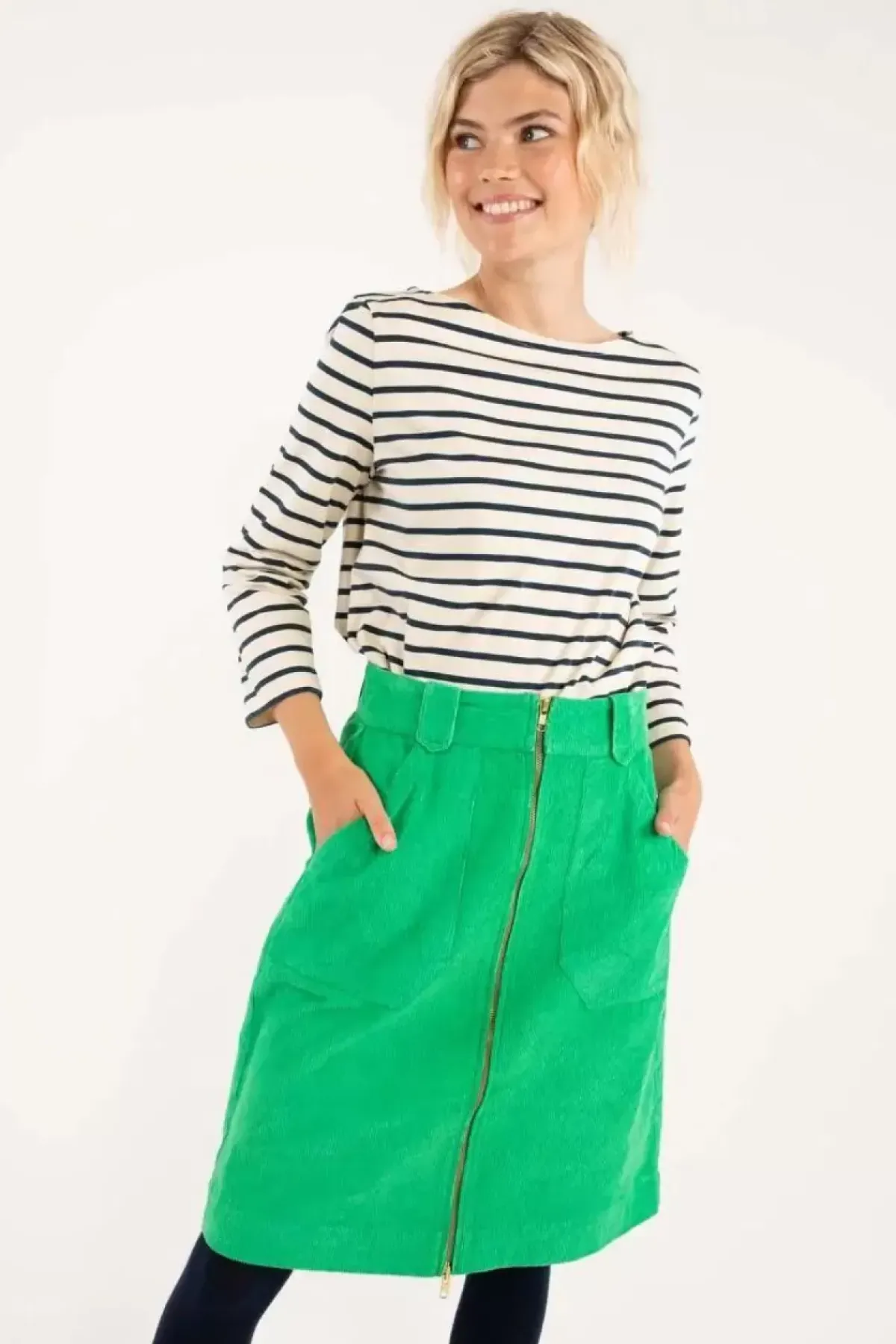 Danefæ Röcke>Danemadelaine Cord Skirt Green