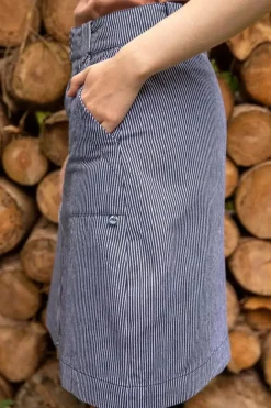 Danefæ Röcke>Danemadelaine Denim Skirt Milkboy Stripe