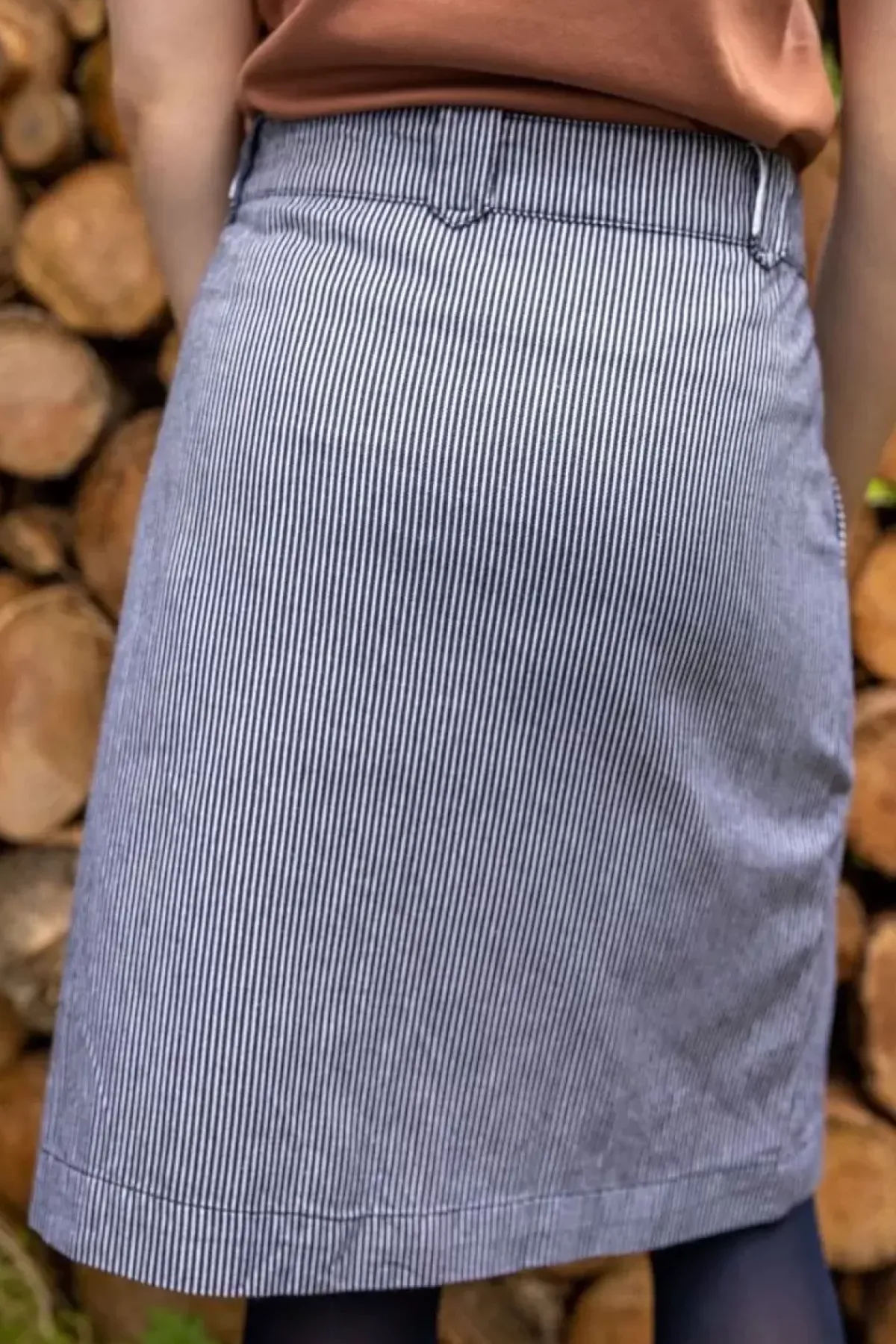 Danefæ Röcke>Danemadelaine Denim Skirt Milkboy Stripe