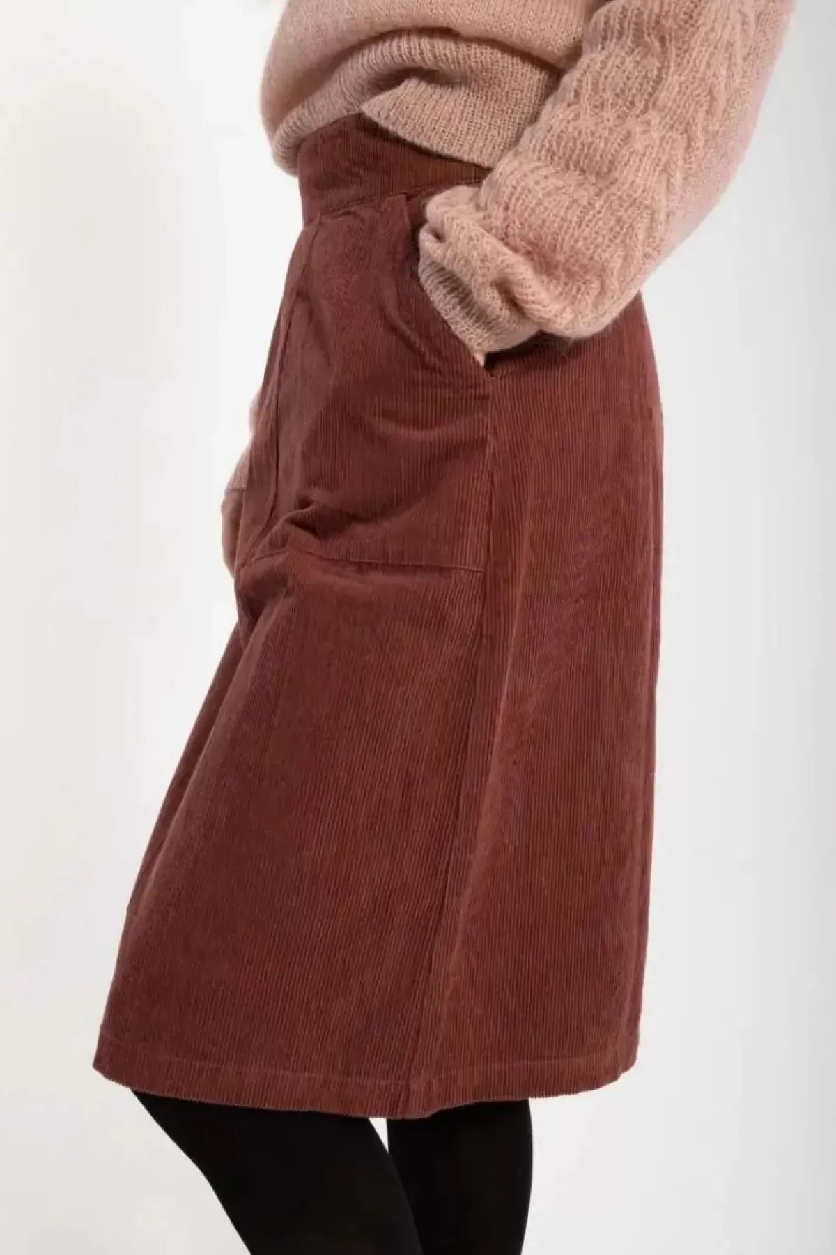 Danefæ Röcke>Danemaren Cord Skirt Beige Rose