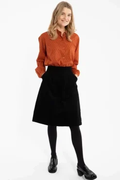 Danefæ Röcke>Danemaren Cord Skirt Black