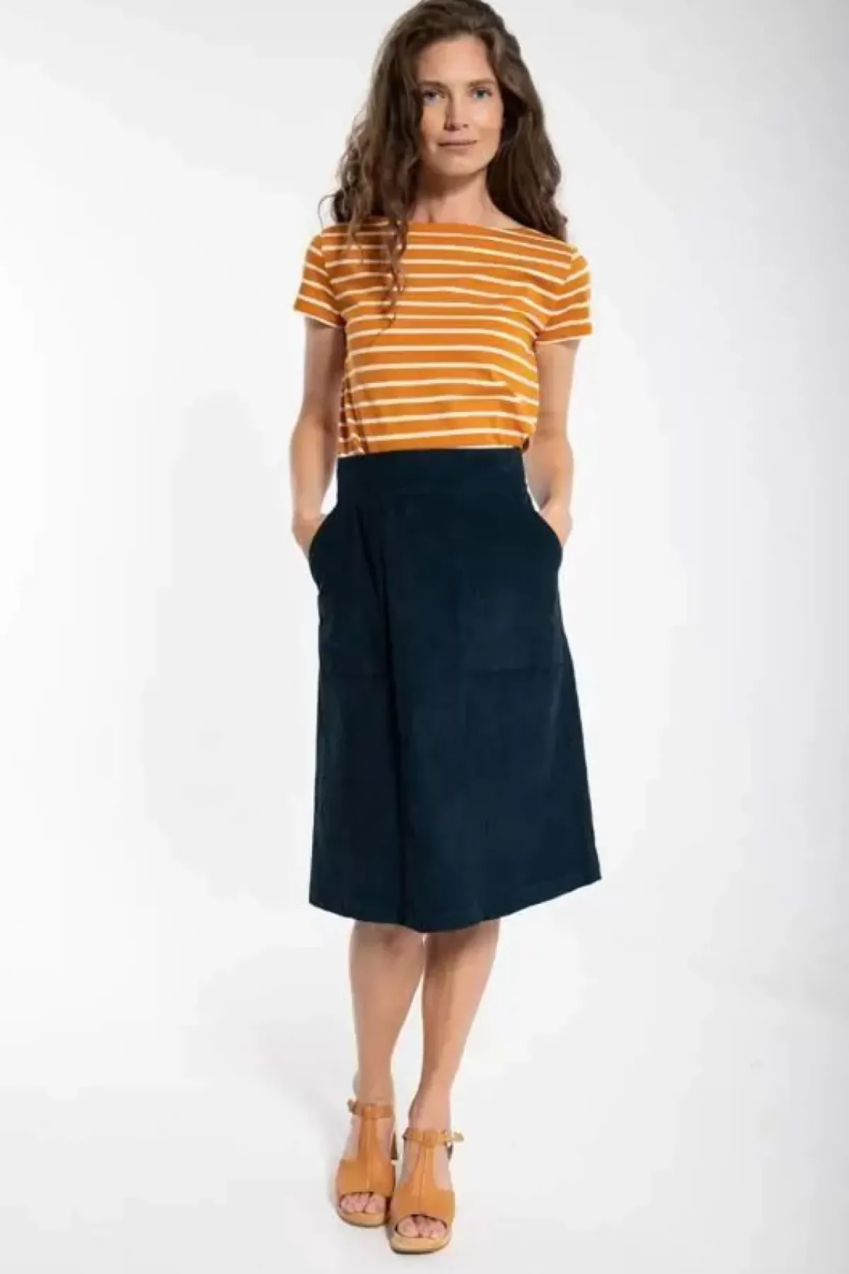 Danefæ Röcke>Danemaren Cord Skirt Dusty Navy