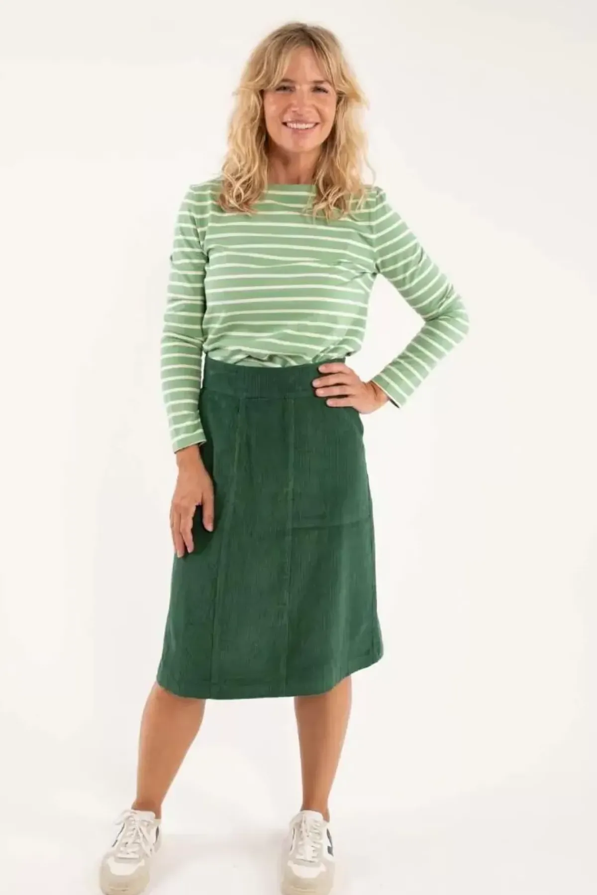 Danefæ Röcke>Danemaren Cord Skirt Rover Khaki