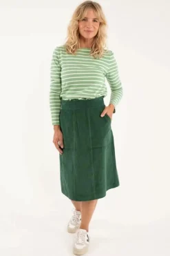 Danefæ Röcke>Danemaren Cord Skirt Rover Khaki