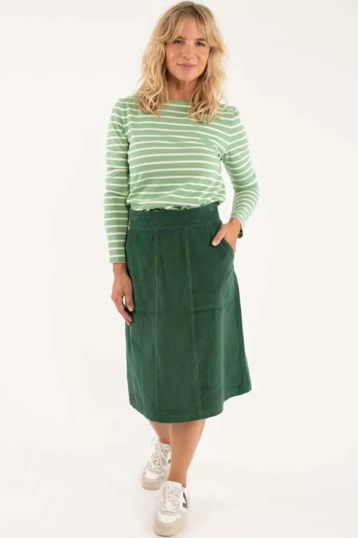 Danefæ Röcke>Danemaren Cord Skirt Rover Khaki