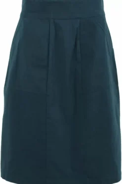 Danefæ Röcke>Danemaren Poplin Skirt Dark Duck