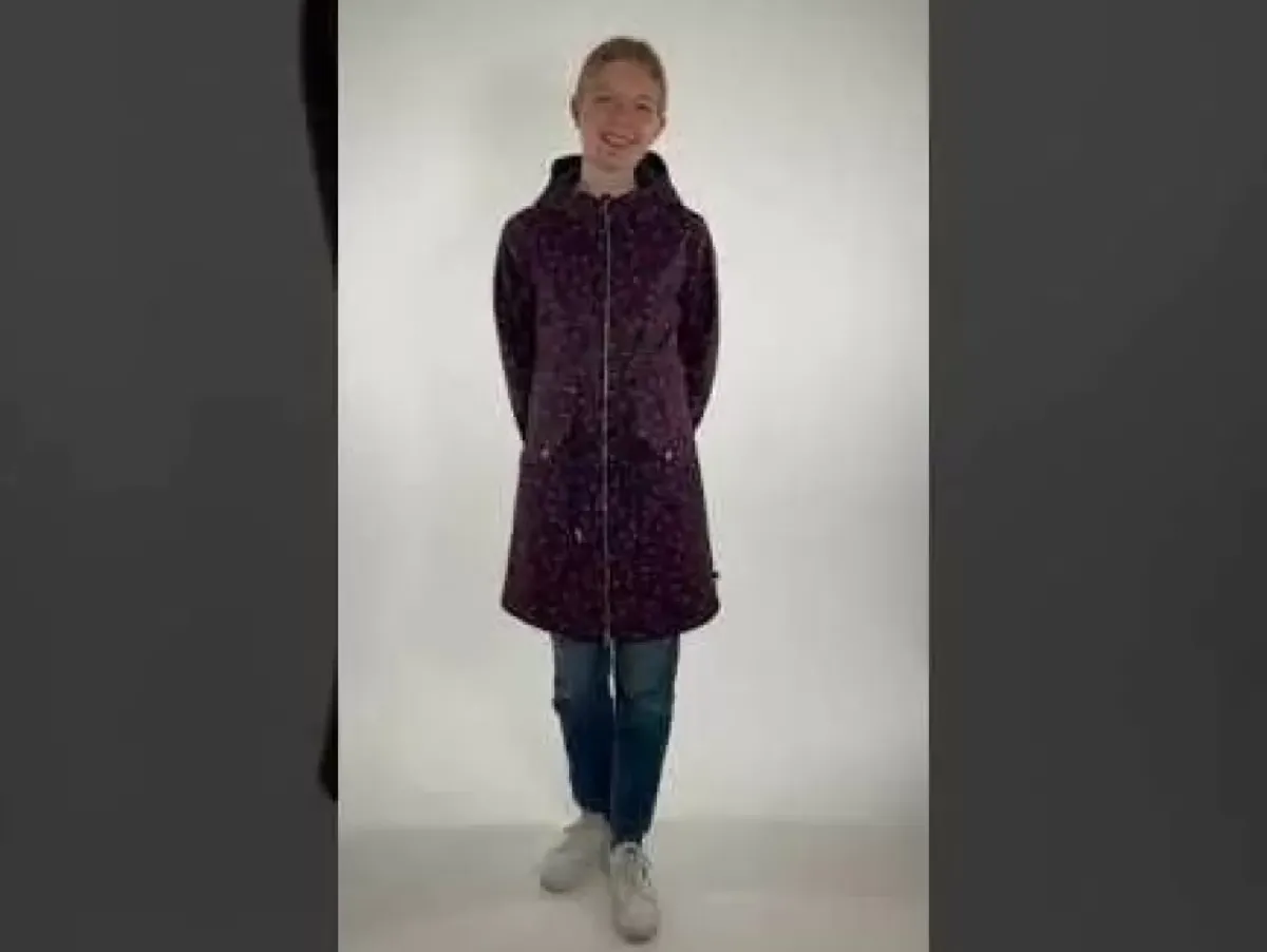 Danefæ Softshell-Jacken>Danemarianne Softshell Dusty Navy Fleuri