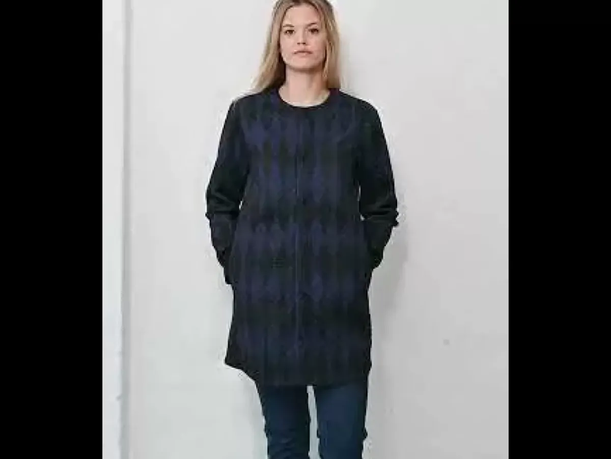 Danefæ Thermokleidung>Danemaude Thermo Coat Black/Marine Diamond