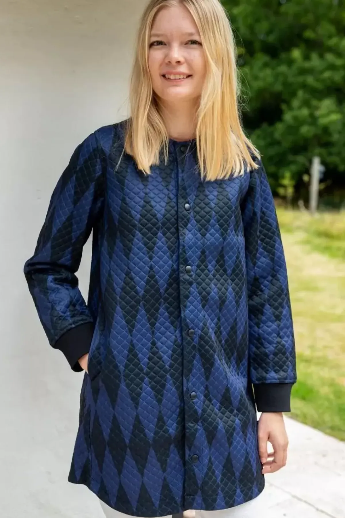 Danefæ Thermokleidung>Danemaude Thermo Coat Black/Marine Diamond
