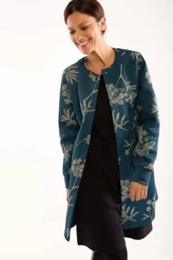 Danefæ Thermokleidung>Danemaude Thermo Coat Stone Blue Hemlock