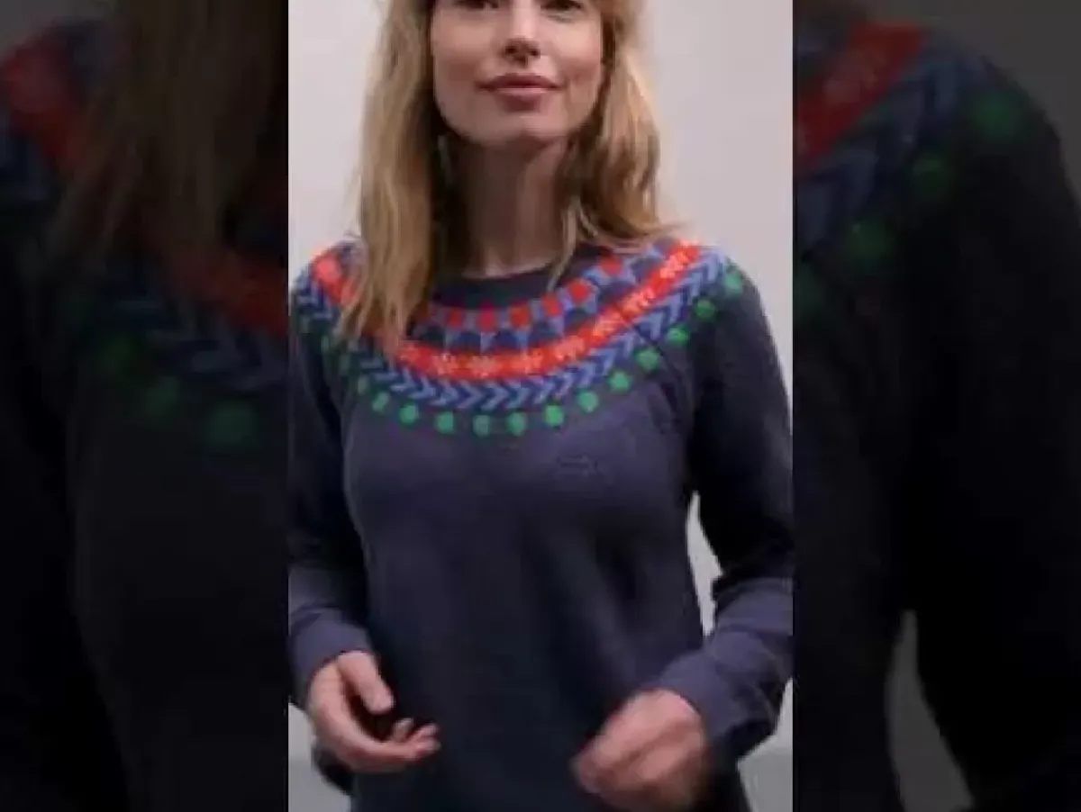 Danefæ Strickwaren>Danemerry Light Wool Sweater Grey Marine
