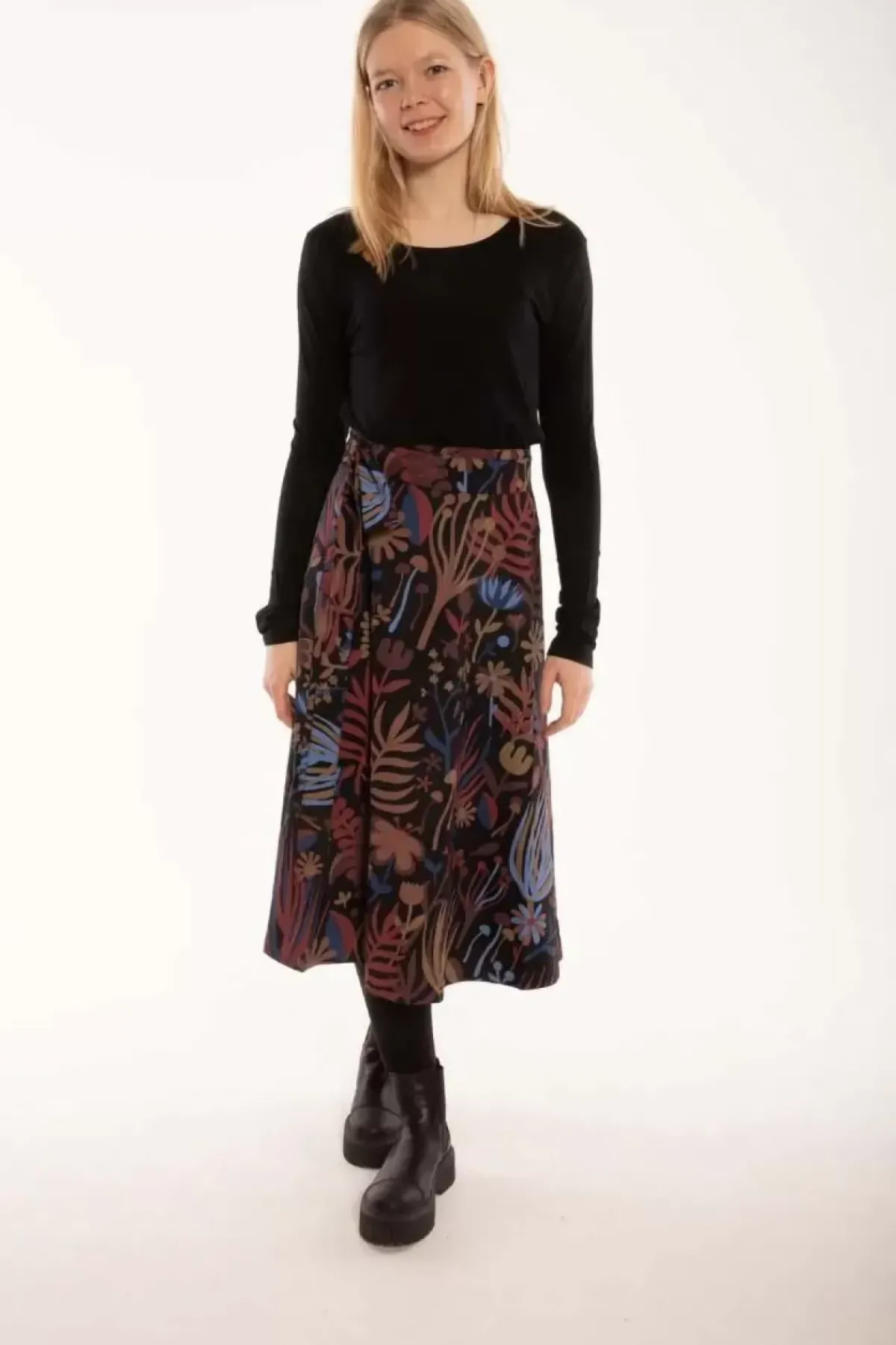 Danefæ Röcke>Danemikkelsen Poplin Skirt Berry/Chocolate Walkabout