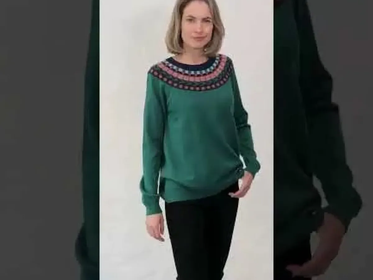 Danefæ Strickwaren>Danemood Sweater Duck Green