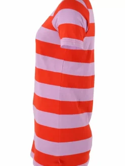 Danefæ T-Shirts>Danemy Slub Jersey Tee Bright Red/Soft Viola