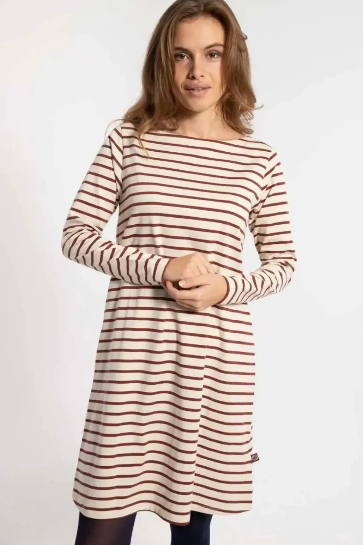 Danefæ Kleider>Danenassau Dress Chalk/Red Wine