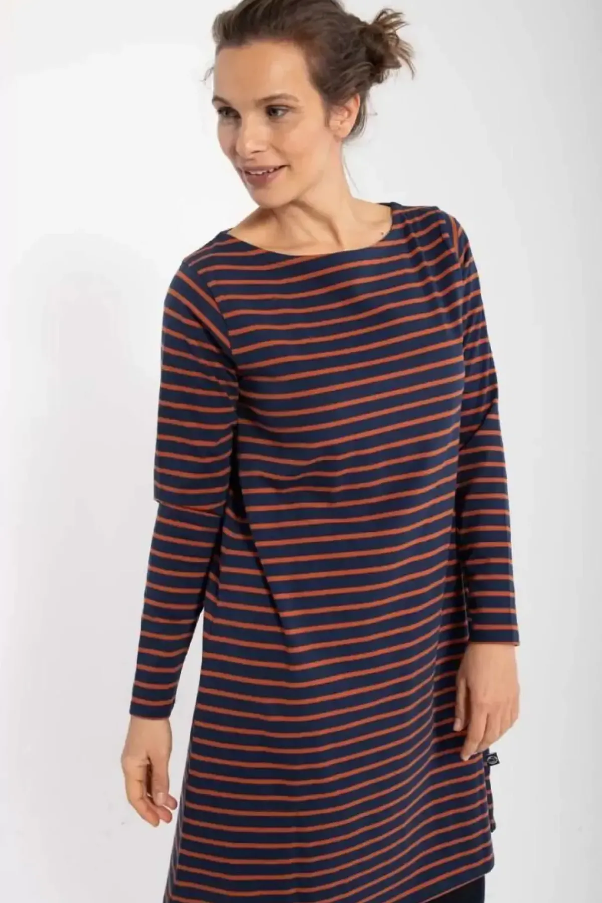 Danefæ Kleider>Danenassau Dress Marine/Brick