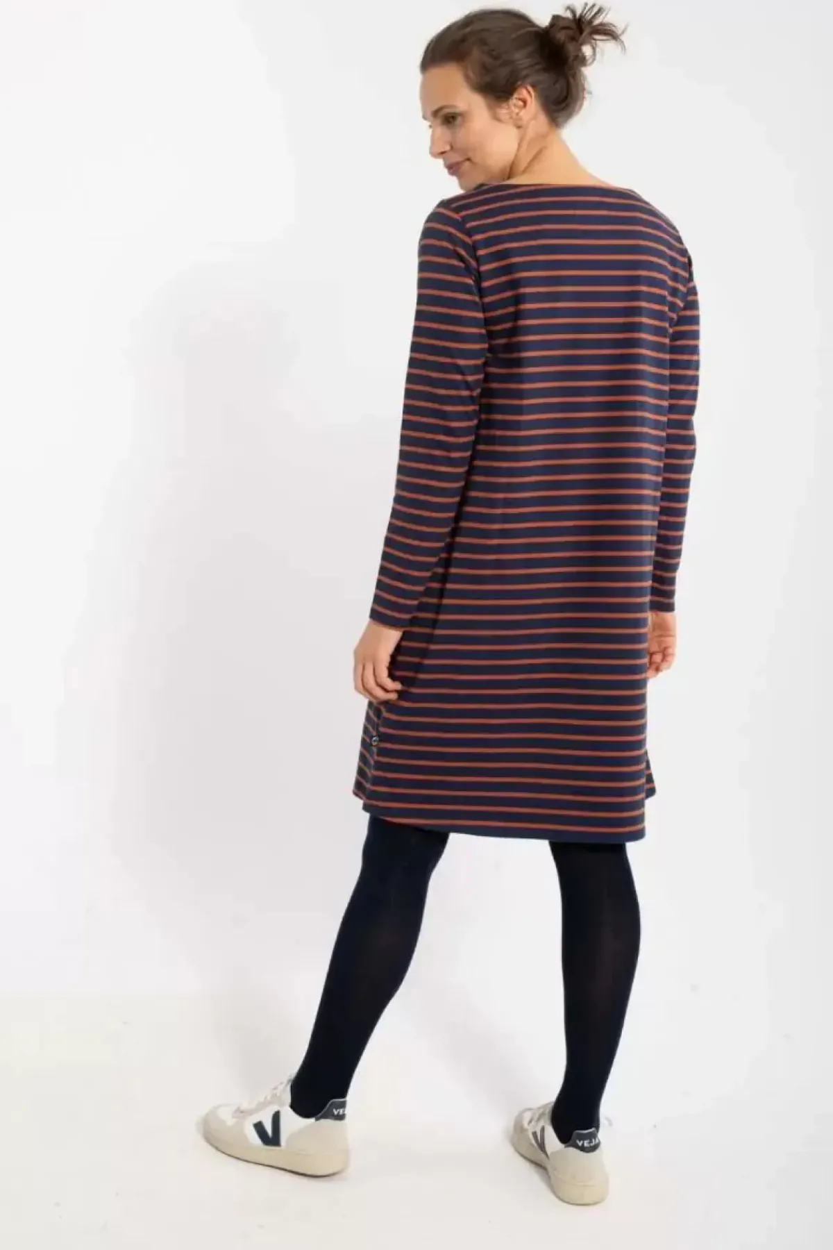 Danefæ Kleider>Danenassau Dress Marine/Brick