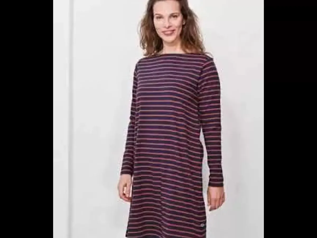 Danefæ Kleider>Danenassau Dress Marine/Brick