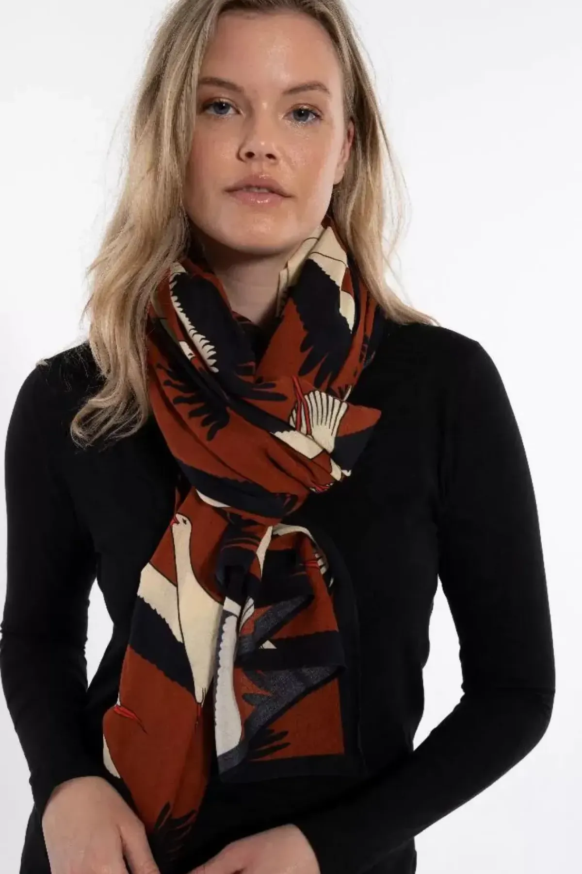 Danefæ Schals>Danenordby Scarf Rust Big Stork