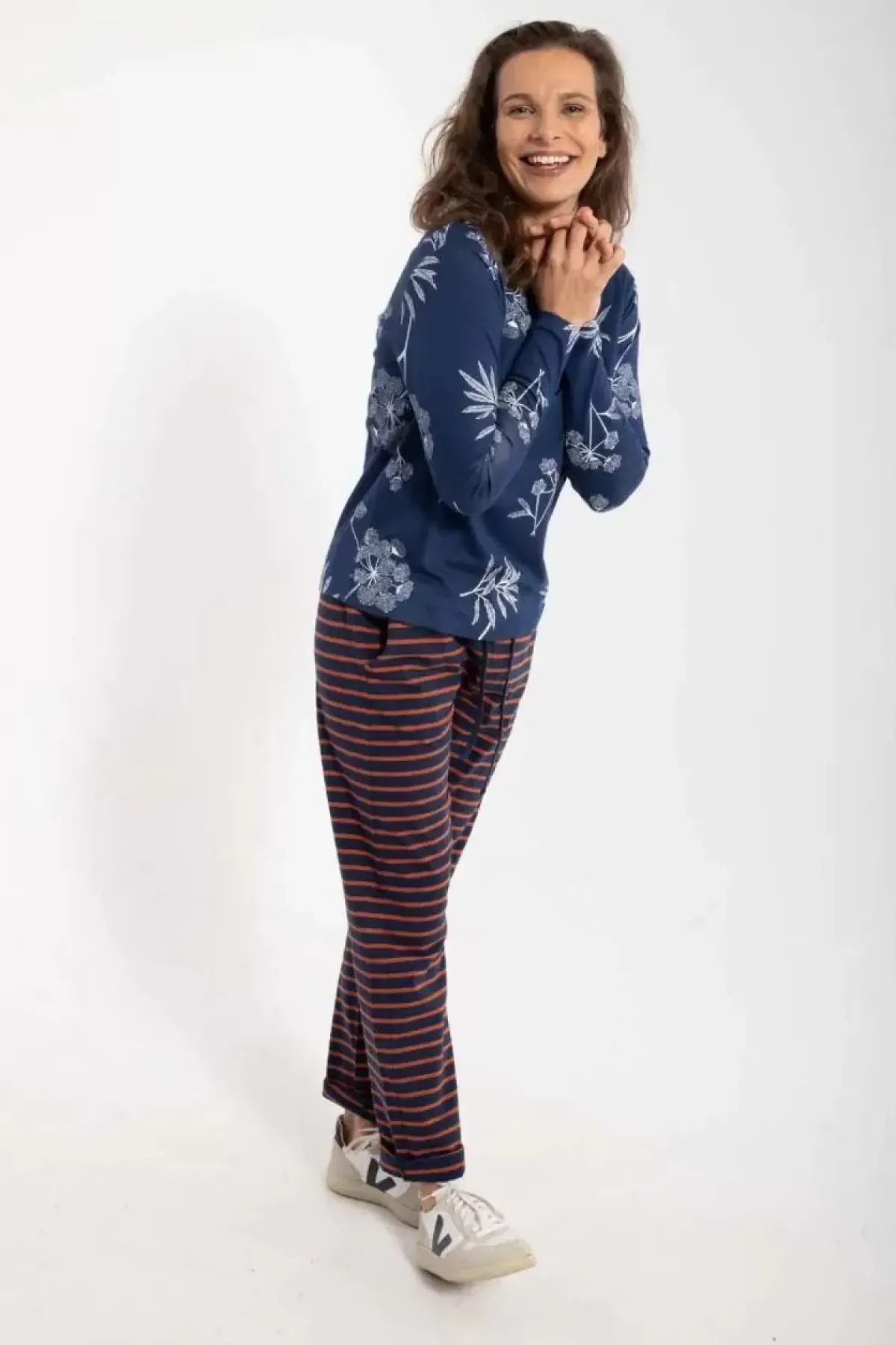 Danefæ Hosen>Danenorsminde Pants Marine/Brick