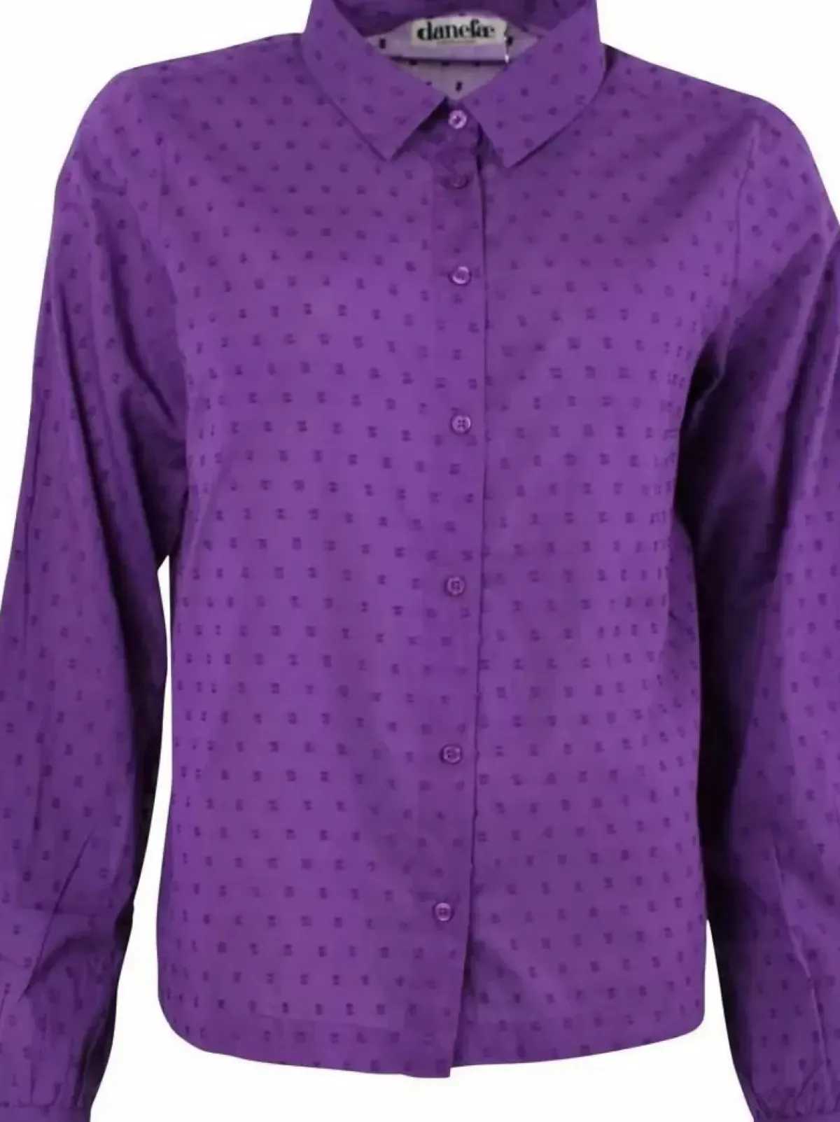 Danefæ Blusen>Danenovember Cotton Dot Shirt Purple