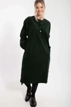 Danefæ Kleider>Danepalette Cord Stretch Dress Deep Forest