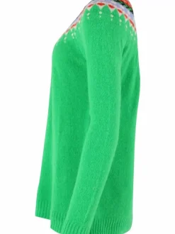 Danefæ Strickwaren>Danepeaceful Light Wool Sweater Green