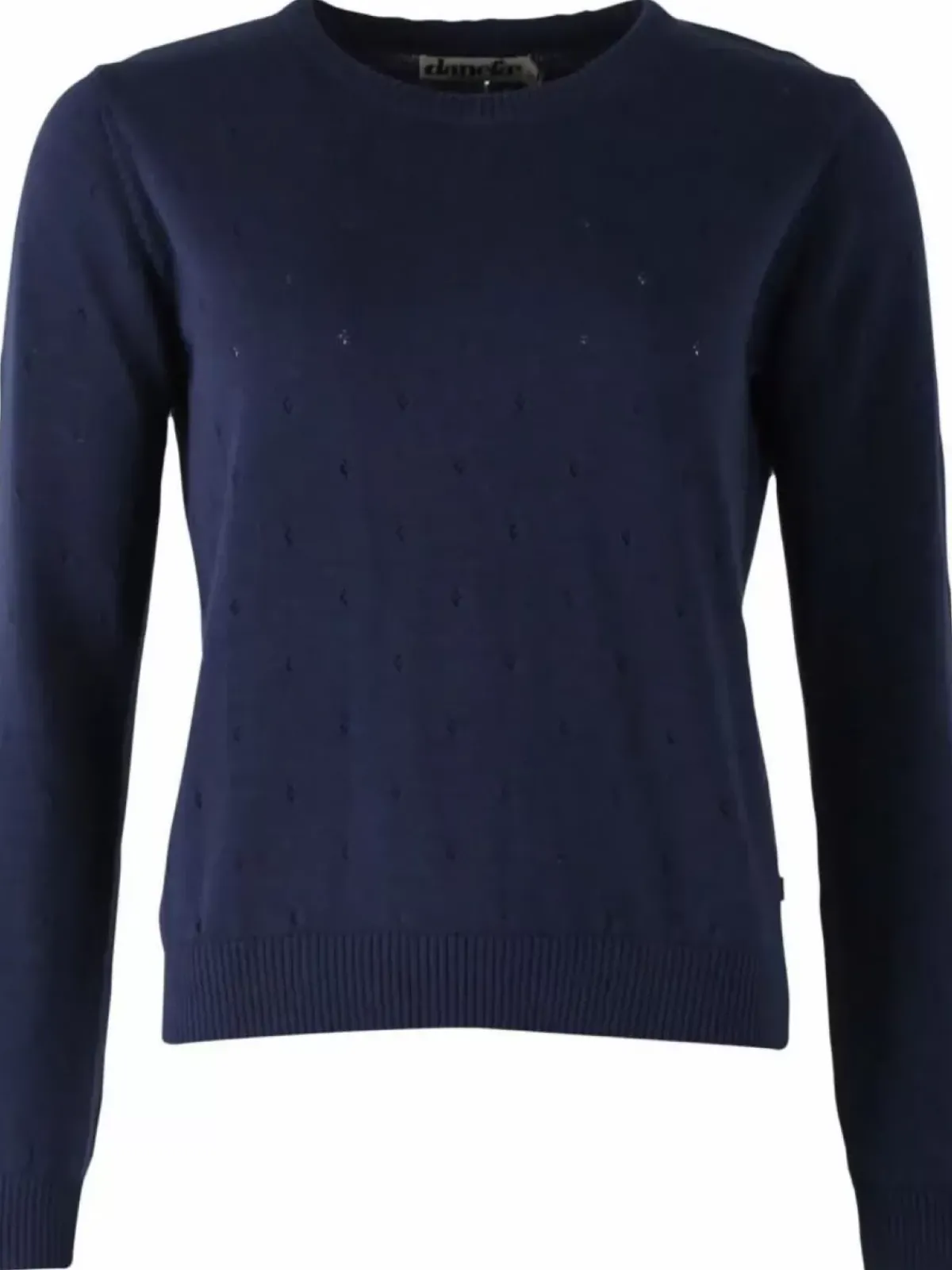 Danefæ Strickwaren>Danepearly Hole Knit Sweater Dk Navy