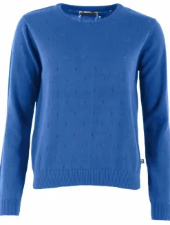Danefæ Strickwaren>Danepearly Hole Knit Sweater Blue