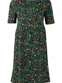 Danefæ Kleider>Danepoppy Dress Black Botanical