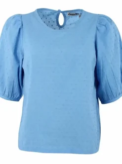 Danefæ Blusen>Daneprosecco Cotton Dot Shirt Ice Blue