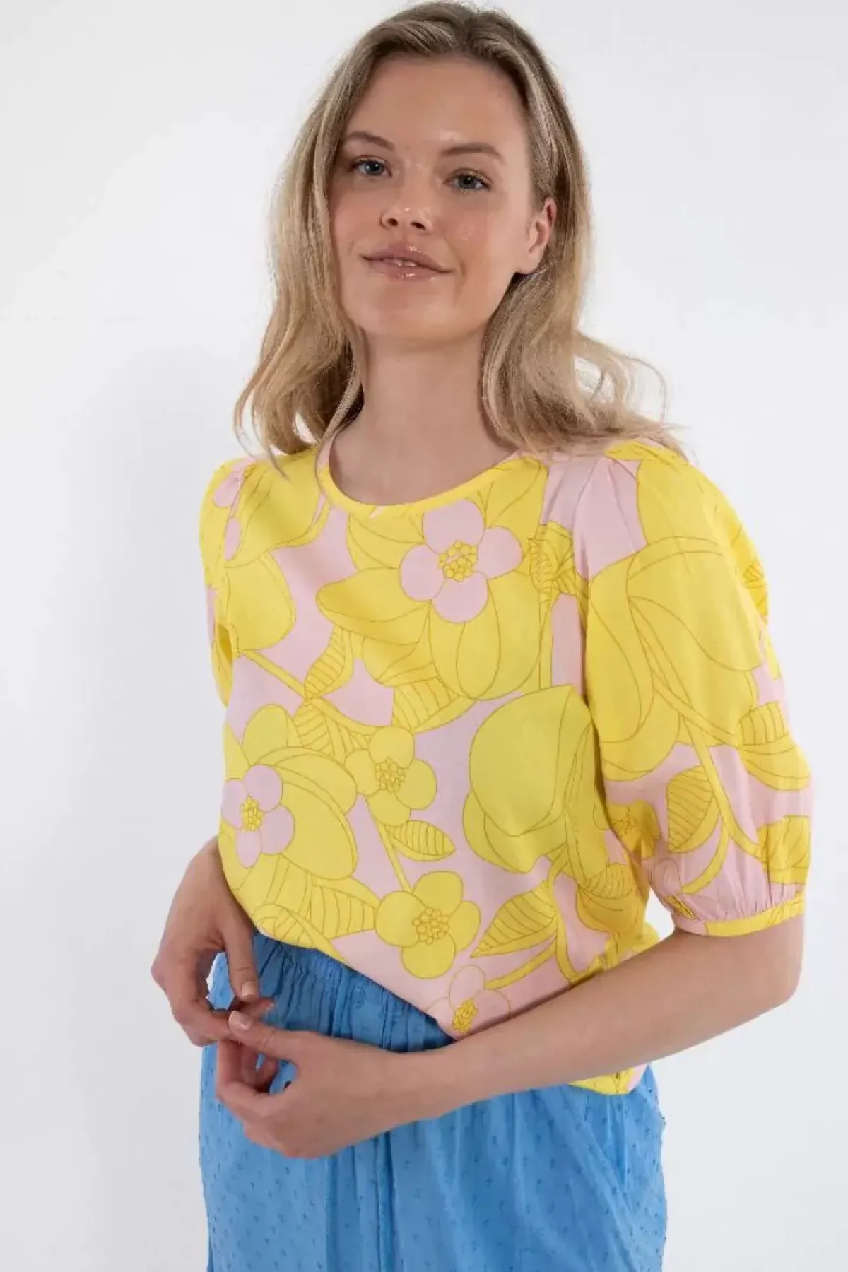 Danefæ Blusen>Daneprosecco Shirt Light Pink Bloom Boom