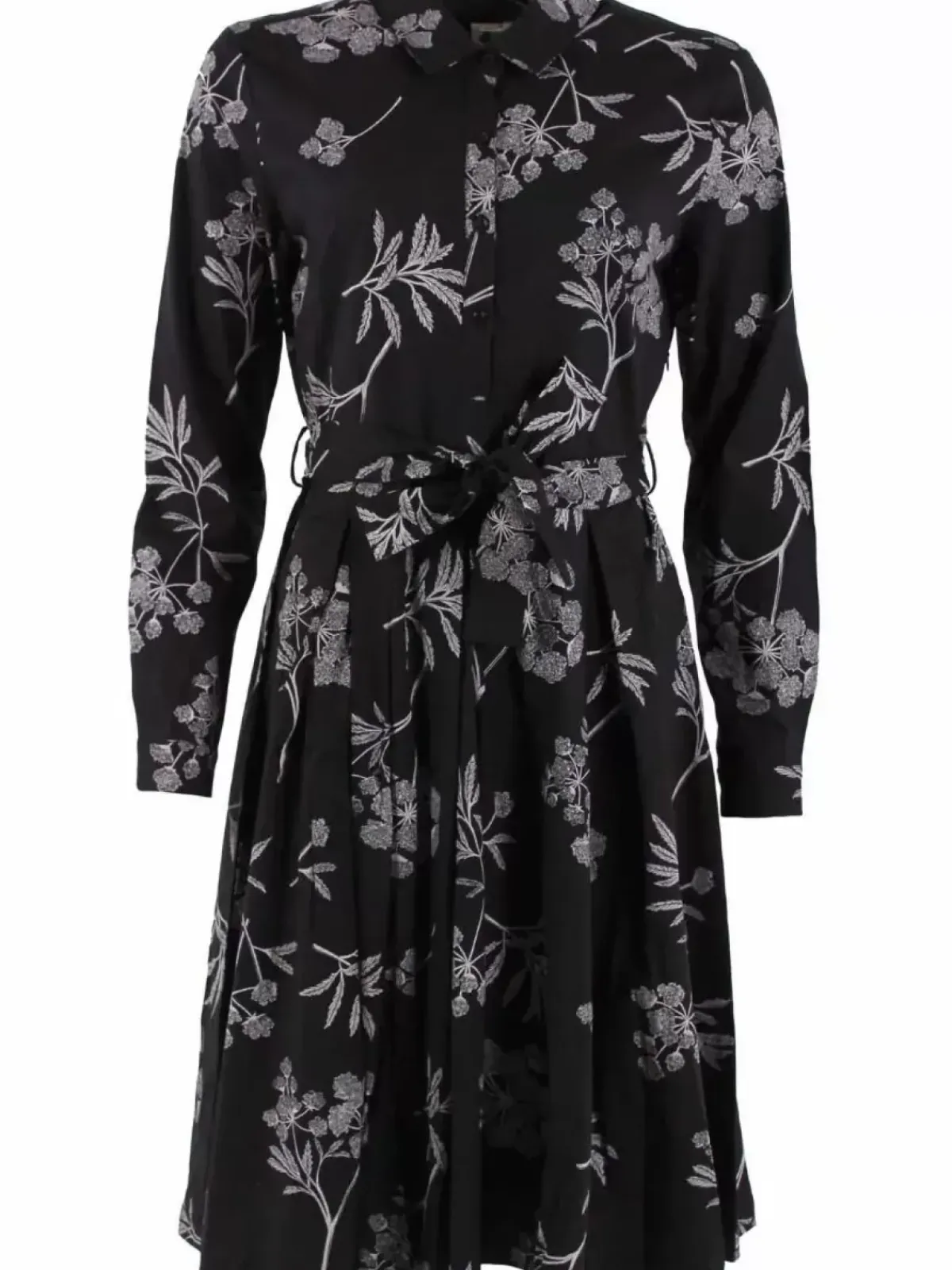 Danefæ Kleider>Daneribe Poplin Dress Black/Chalk Hemlock