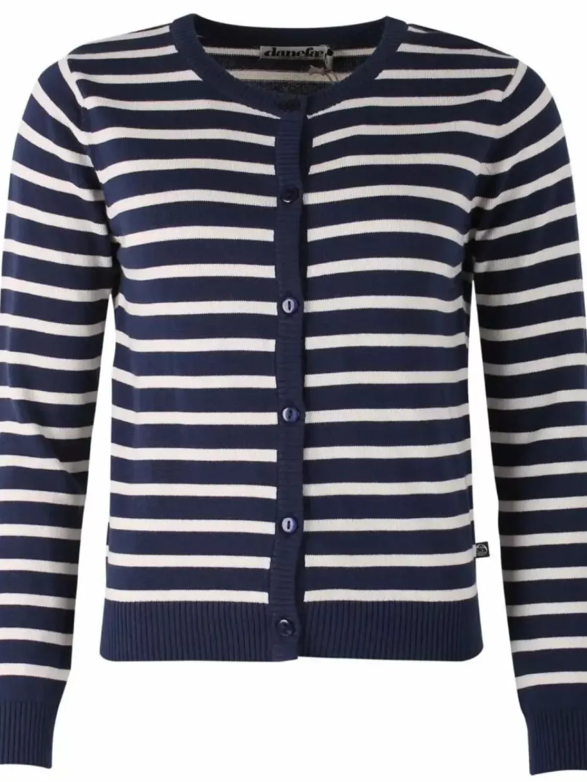 Danefæ Cardigan>Danesaga Cardigan Dk Navy/Chalk