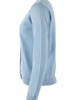Danefæ Cardigan>Danesaga Glitter Cardigan Light Blue Glitter