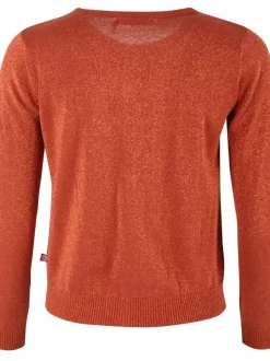 Danefæ Cardigan>Danesaga Glitter Cardigan Rust Glitter
