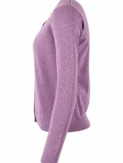 Danefæ Cardigan>Danesaga Glitter Cardigan Soft Viola Glitter