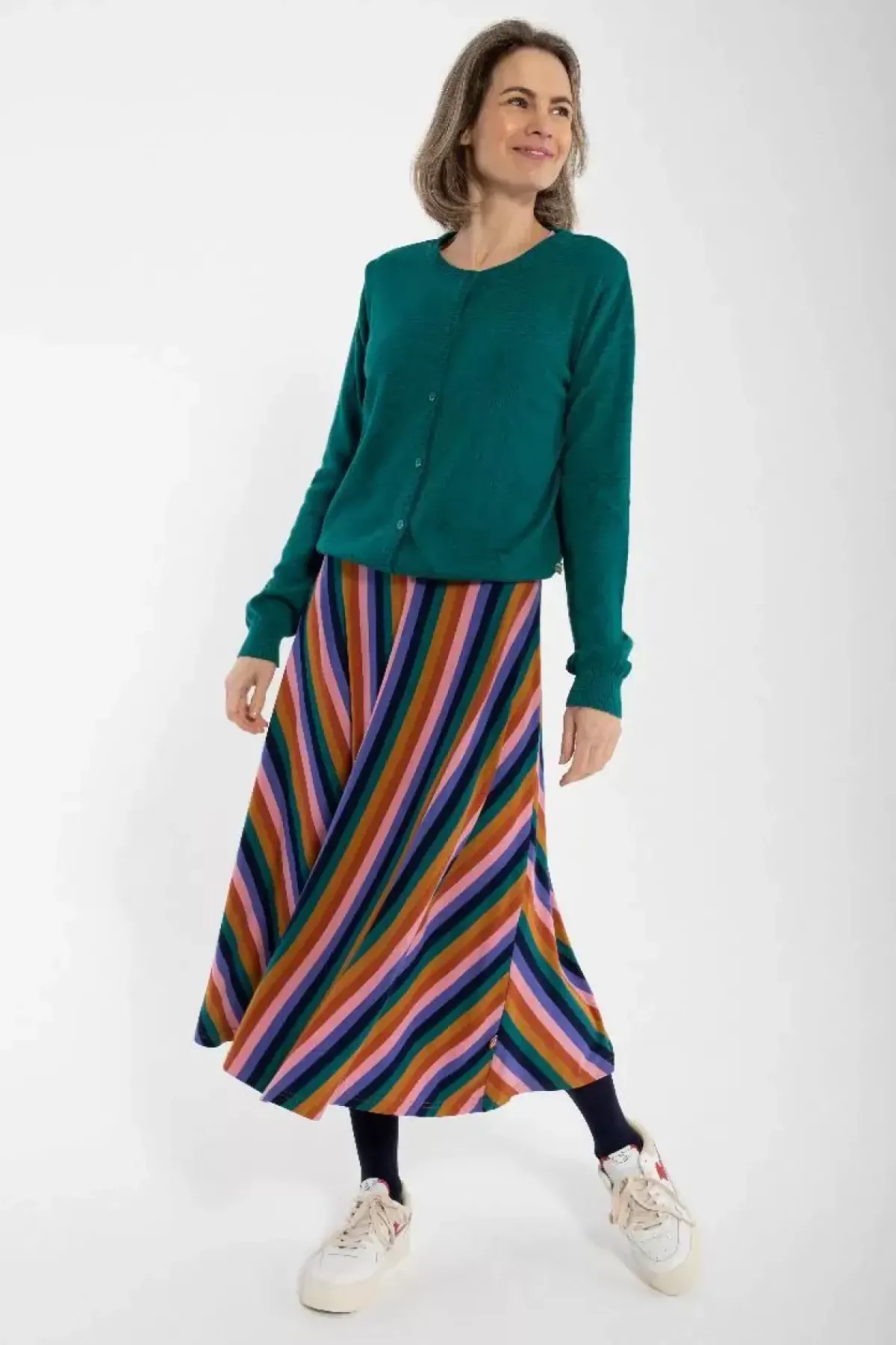 Danefæ Cardigan>Danesaga Hole Knit Cardigan Duck Green