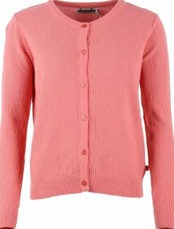 Danefæ Cardigan>Danesaga Pearl Knit Cardigan Coral