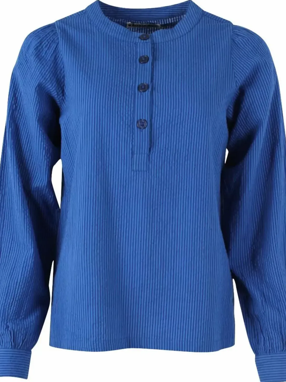 Danefæ Blusen>Danesanna Searsucker Shirt Deep Marine/Klein Blue